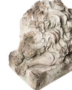 Sale Beliani Statua da giardino LARI Leone Beige Bianco Beige