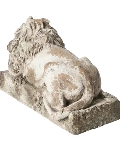 Sale Beliani Statua da giardino LARI Leone Beige Bianco Beige