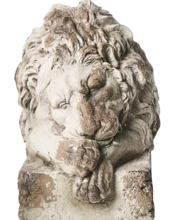 Sale Beliani Statua da giardino LARI Leone Beige Bianco Beige