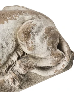 Sale Beliani Statua da giardino LARI Leone Beige Bianco Beige