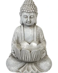 Beliani Statua da giardino MONTCEL Grigio