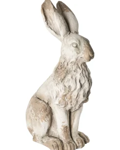 Online Beliani Statua da giardino NEIVE Lepre Beige Bianco Beige