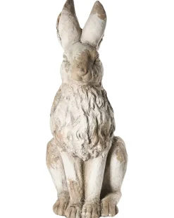 Online Beliani Statua da giardino NEIVE Lepre Beige Bianco Beige