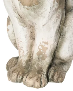Online Beliani Statua da giardino OFFIDA Gatto Beige Bianco Beige