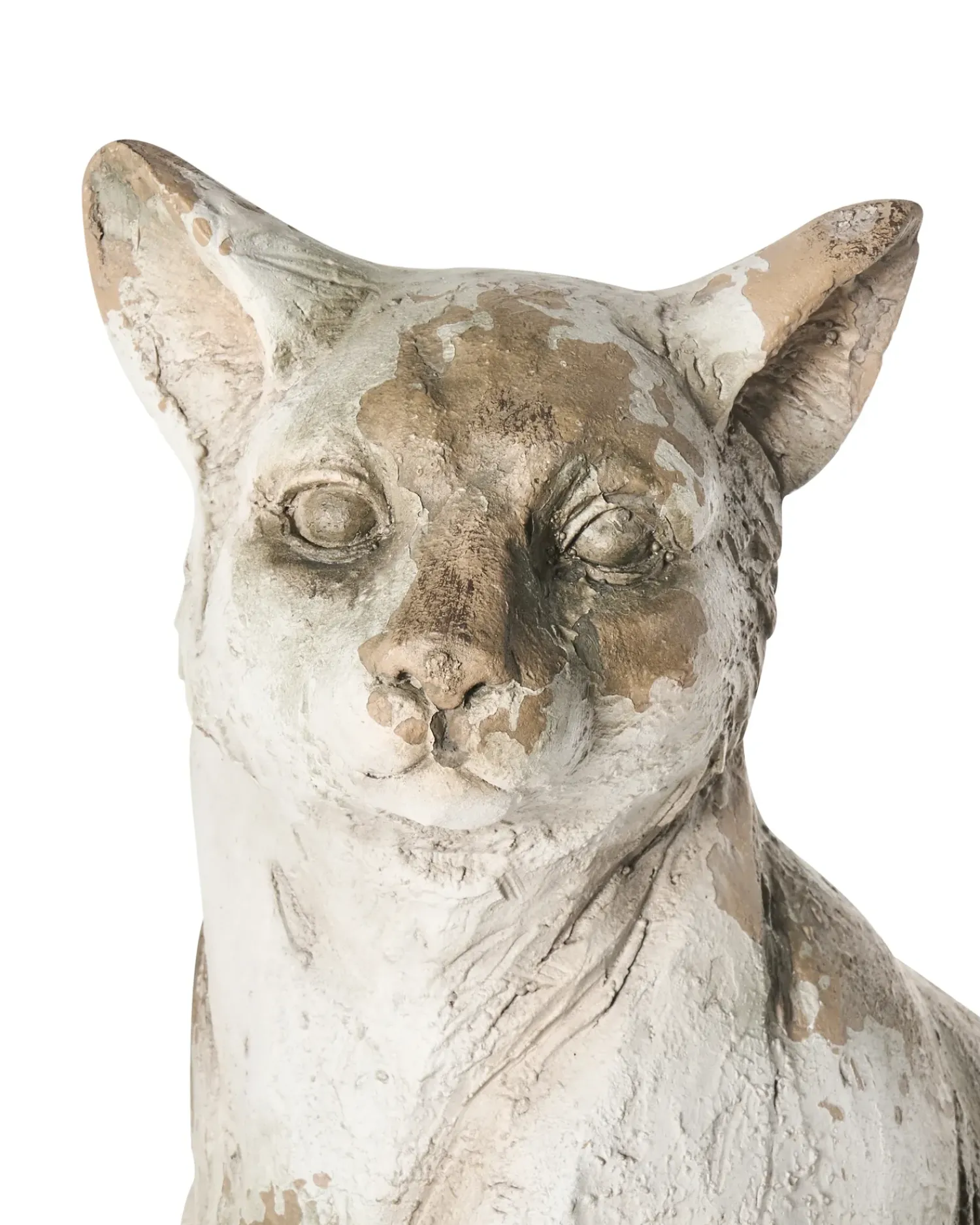 Online Beliani Statua da giardino OFFIDA Gatto Beige Bianco Beige