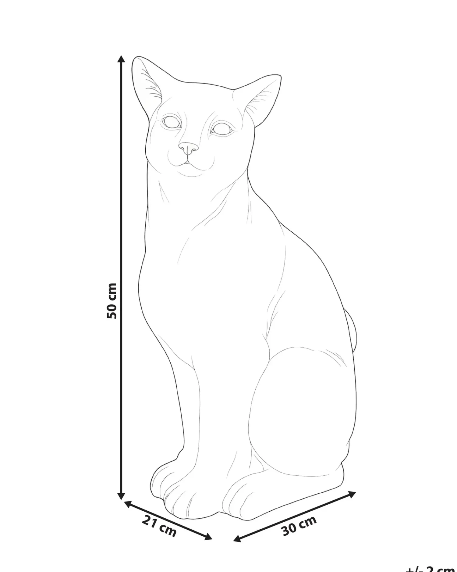 Online Beliani Statua da giardino OFFIDA Gatto Beige Bianco Beige