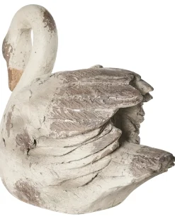 Beliani Statua da giardino PACIANO Cigno Beige Bianco Beige