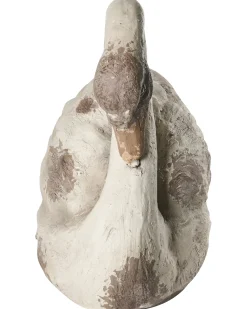 Beliani Statua da giardino PACIANO Cigno Beige Bianco Beige
