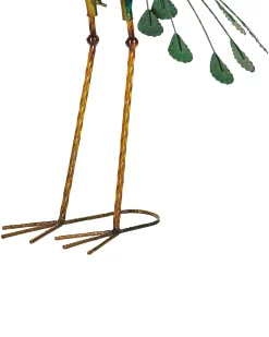 New Beliani Statua da giardino PEACOCK Blu Blu Multicolore