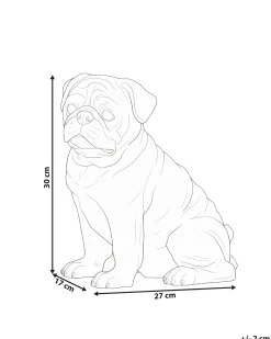 Best Beliani Statua da giardino SARNANO Cane Beige Bianco Beige