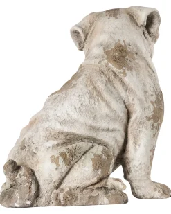 Best Beliani Statua da giardino SARNANO Cane Beige Bianco Beige