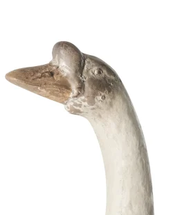 Clearance Beliani Statua da giardino SARNO Oca Beige Bianco Beige