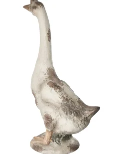 Clearance Beliani Statua da giardino SARNO Oca Beige Bianco Beige