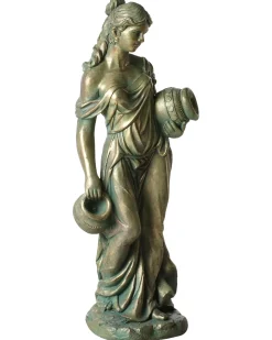 Hot Beliani Statua da giardino TRYPOLIS Donna Verde