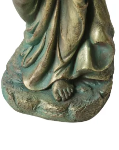 Hot Beliani Statua da giardino TRYPOLIS Donna Verde