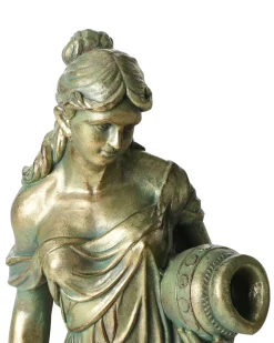 Hot Beliani Statua da giardino TRYPOLIS Donna Verde