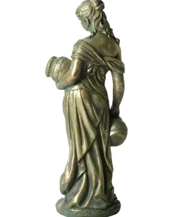 Hot Beliani Statua da giardino TRYPOLIS Donna Verde