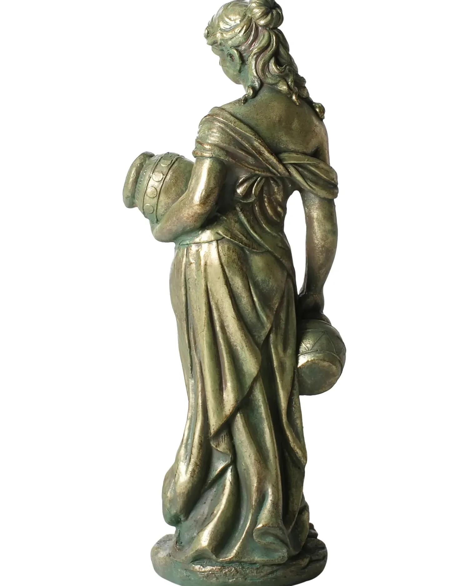 Hot Beliani Statua da giardino TRYPOLIS Donna Verde