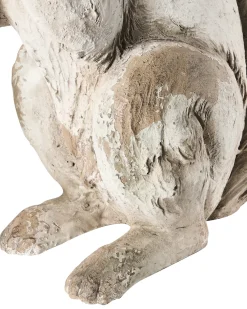 Hot Beliani Statua da giardino TURSI Scoiattolo Beige Bianco Beige