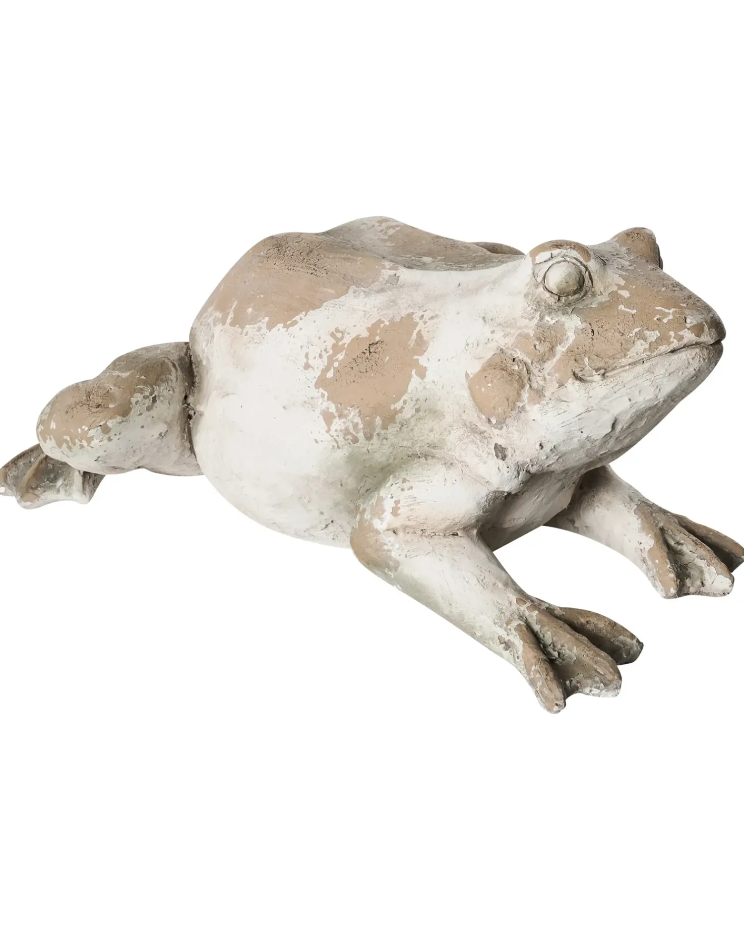 Sale Beliani Statuetta da giardino CARAPELLE Rana Beige Bianco Beige