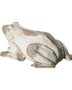 Sale Beliani Statuetta da giardino CARAPELLE Rana Beige Bianco Beige
