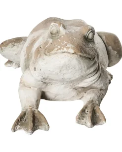 Sale Beliani Statuetta da giardino CARAPELLE Rana Beige Bianco Beige