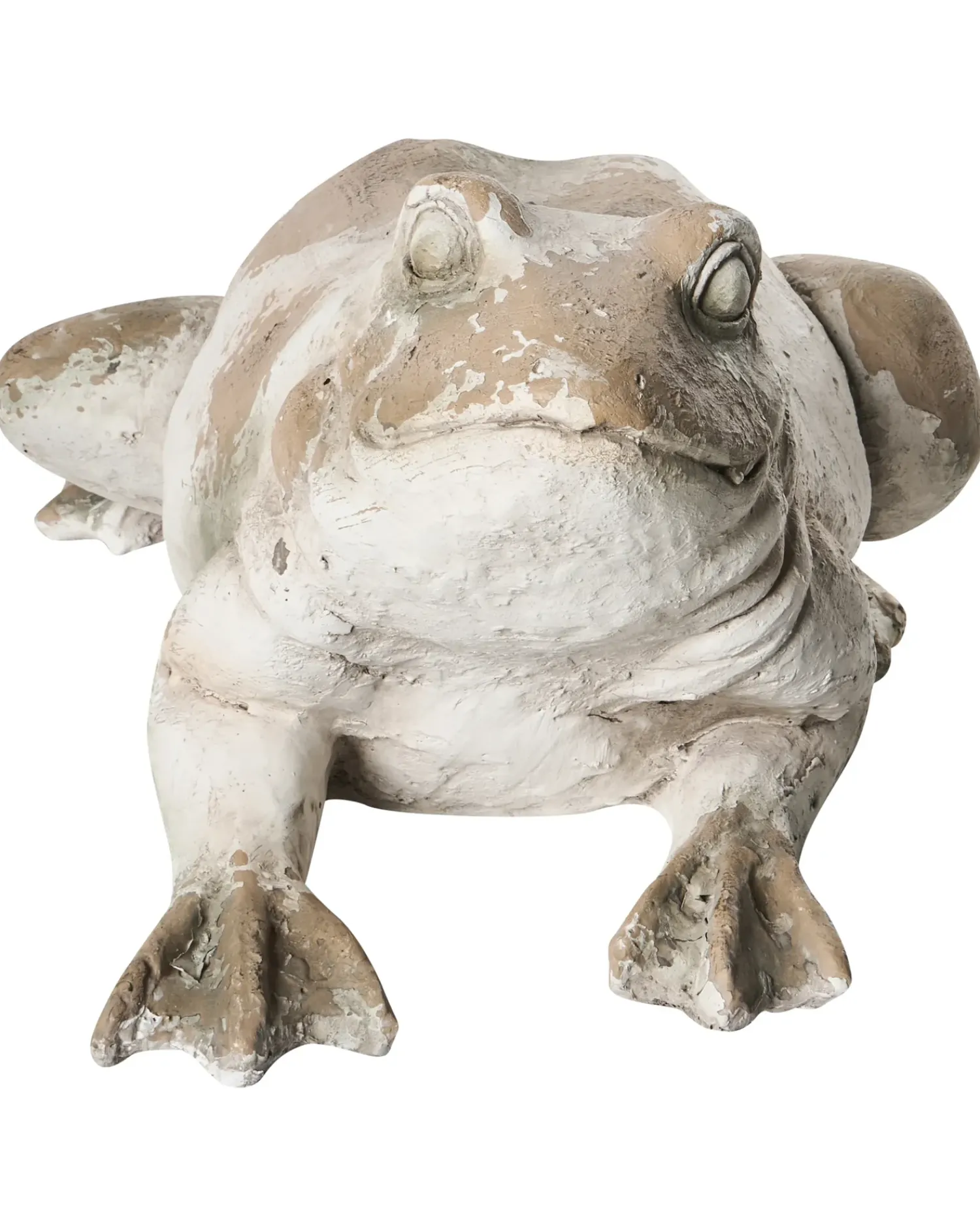 Sale Beliani Statuetta da giardino CARAPELLE Rana Beige Bianco Beige