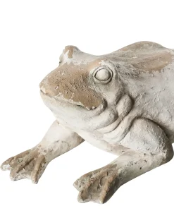 Sale Beliani Statuetta da giardino CARAPELLE Rana Beige Bianco Beige