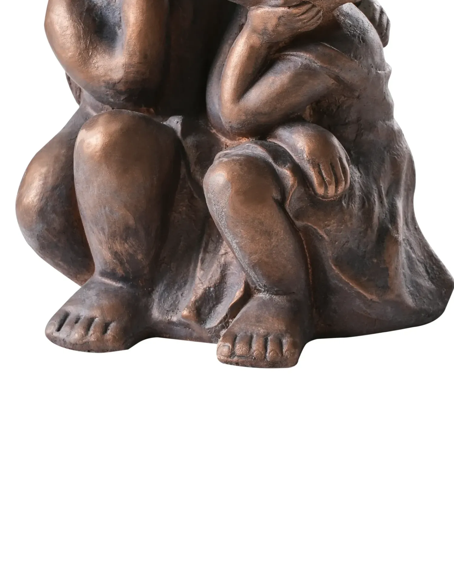 Beliani Statuetta da giardino DAMARO Bambini Marrone