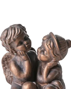 Beliani Statuetta da giardino DAMARO Bambini Marrone