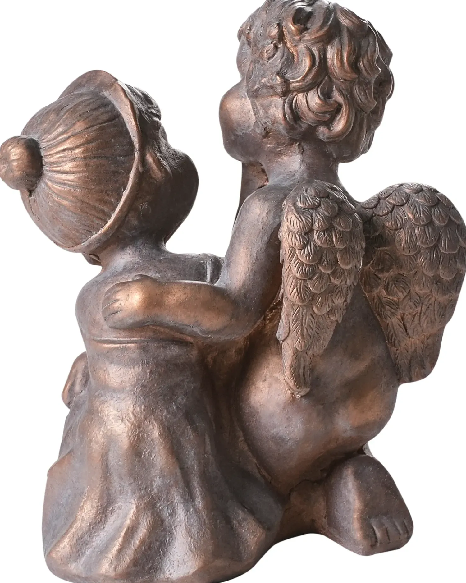 Beliani Statuetta da giardino DAMARO Bambini Marrone