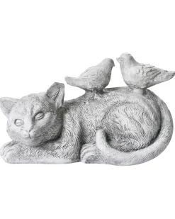 Hot Beliani Statuetta da giardino KALELA Gatto Grigio