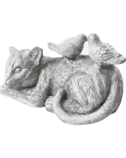 Hot Beliani Statuetta da giardino KALELA Gatto Grigio
