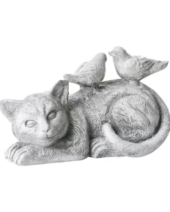 Hot Beliani Statuetta da giardino KALELA Gatto Grigio