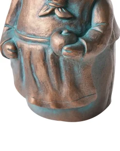 Outlet Beliani Statuetta da giardino LOLA Riccio Marrone Blu Marrone