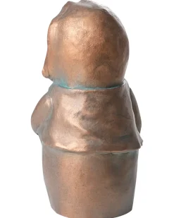 Outlet Beliani Statuetta da giardino LOLA Riccio Marrone Blu Marrone