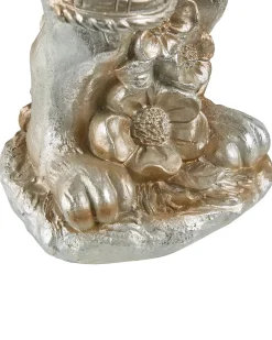 Beliani Statuetta da giardino OTTERUP Coniglio Oro Oro Argento