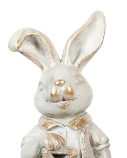 Beliani Statuetta da giardino SIMARD Bianco Bianco Rame