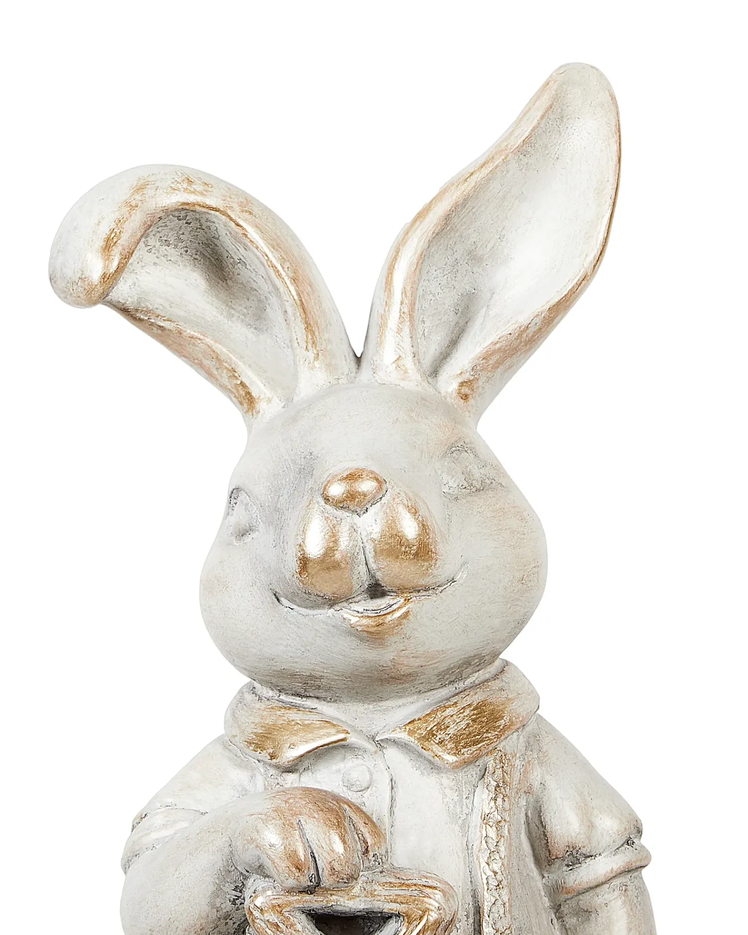 Beliani Statuetta da giardino SIMARD Bianco Bianco Rame
