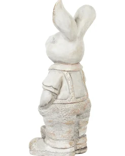 Beliani Statuetta da giardino SIMARD Bianco Bianco Rame