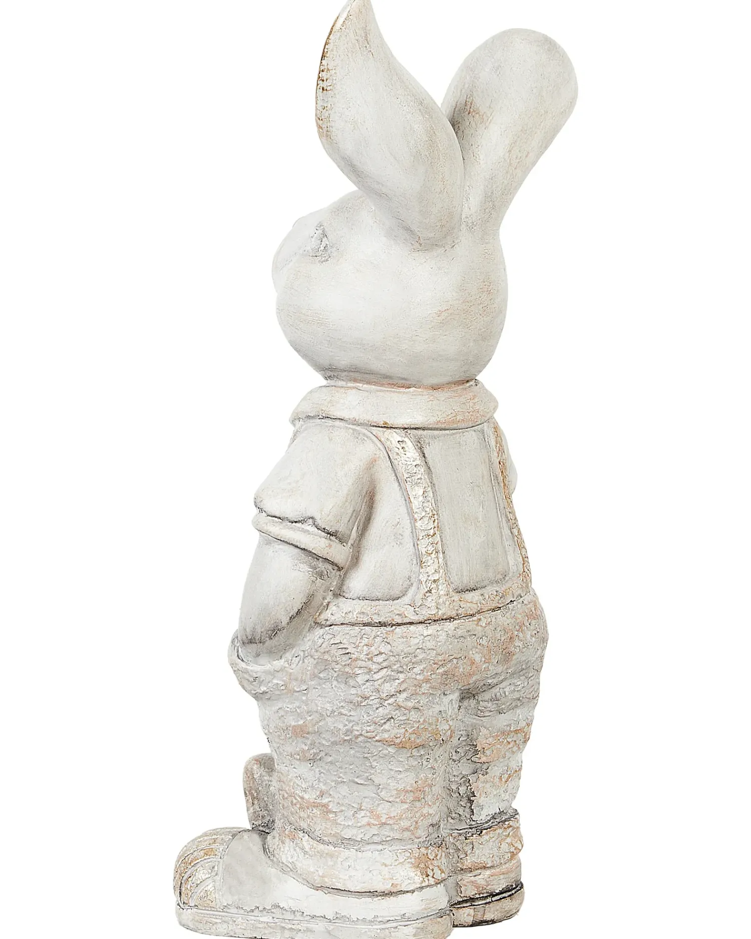 Beliani Statuetta da giardino SIMARD Bianco Bianco Rame