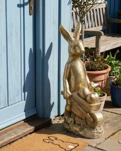 Online Beliani Statuetta da giardino SKAMBY Coniglio Oro