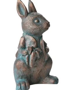 Online Beliani Statuetta da giardino TONDON Coniglio Marrone Blu Marrone