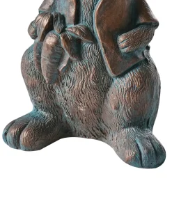 Online Beliani Statuetta da giardino TONDON Coniglio Marrone Blu Marrone