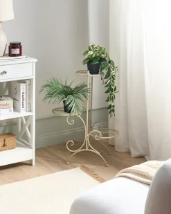 Sale Beliani Supporto per vasi ASAGAO Metallo 26 cm Beige