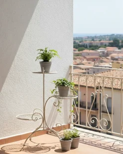 Sale Beliani Supporto per vasi ASAGAO Metallo 26 cm Beige