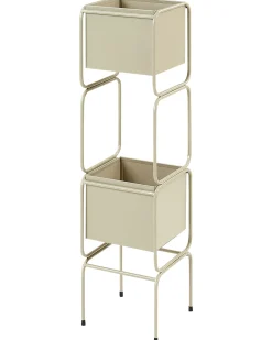 Hot Beliani Supporto per vasi COTINUS Metallo 20 cm Beige