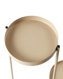 Outlet Beliani Supporto per vasi FRAGARIA Metallo 42 cm Beige