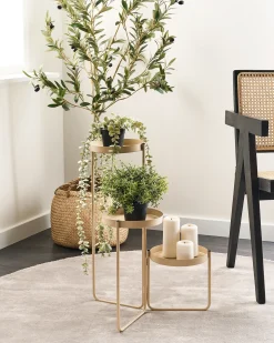 Outlet Beliani Supporto per vasi FRAGARIA Metallo 42 cm Beige