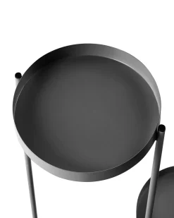 Outlet Beliani Supporto per vasi FRAGARIA Metallo 42 cm Nero